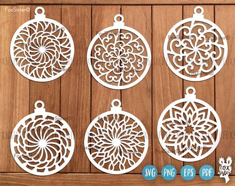 Christmas Ornament SVG Bundle SET 15 Christmas Svg Bundle Etsy