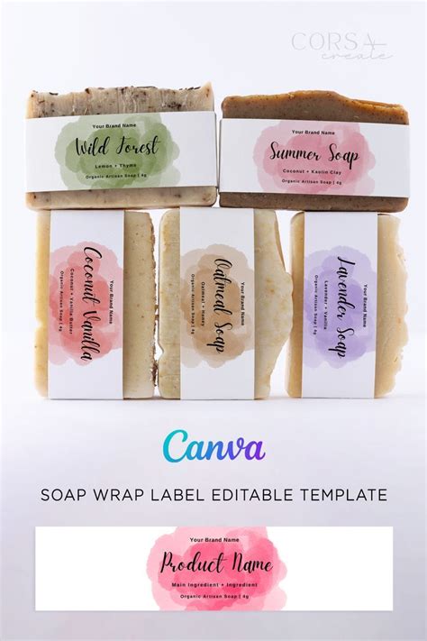 Editable Soap Label Template Canva Bar Soap Labels Printable Etsy Artofit