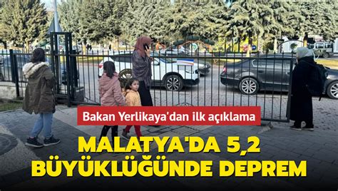 Malatya da 5 2 büyüklüğünde deprem