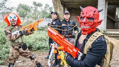 LTT Films Squad Police Seal XXx Nerf Guns Fight Criminal Group Tiger