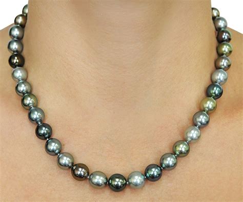 Mm Tahitian South Sea Multicolor Pearl Necklace Aaaa Quality