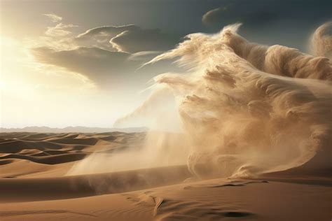 Sandstorm In The Desert Power Of Nature 32058715 Stock Photo At Vecteezy