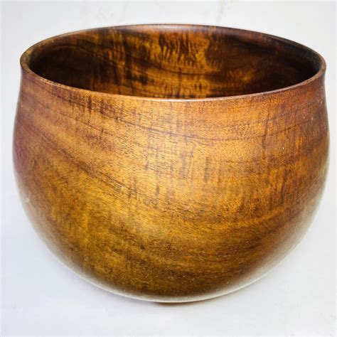 Dan Deluz Signed Large Hawaiian Koa Wood Thin Walled Bowl Height Ebay