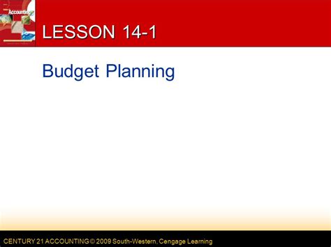 CENTURY 21 ACCOUNTING 2009 South Western Cengage Learning LESSON 14