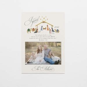 Nativity Photo Christmas Card Christian Christmas Card Simple Photo ...