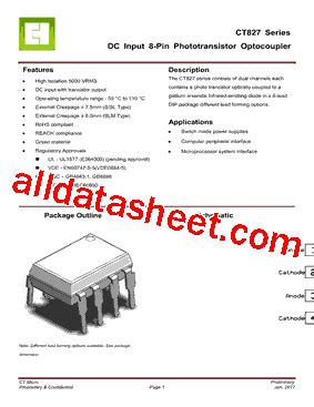 CT827 Datasheet(PDF) - CT Micro International Corporation