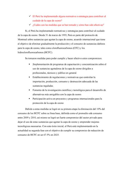 El Perú ha implementado alguna normativa o estrategia para contribuir