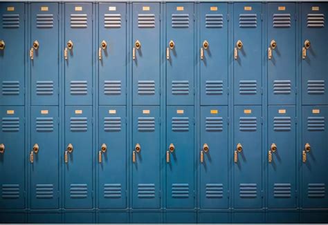 Buy Leowefowa X Ft Blue Metal High School Lockers Backdrop Vinyl Back