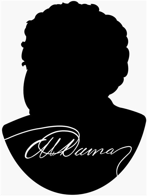 ALEXANDRE DUMAS Signature Silhouette Sticker For Sale By Abbieoverbey