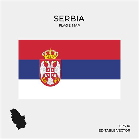 Serbia map and flag 2046153 Vector Art at Vecteezy