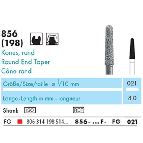 Nti Diamond Bur Fg Round End Taper Pack