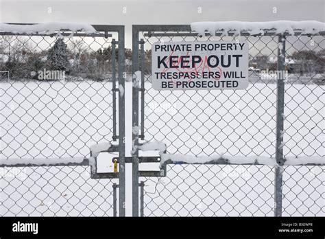 A Private Property Keep Out Trespassers Will Be Prosecuted Sign Is