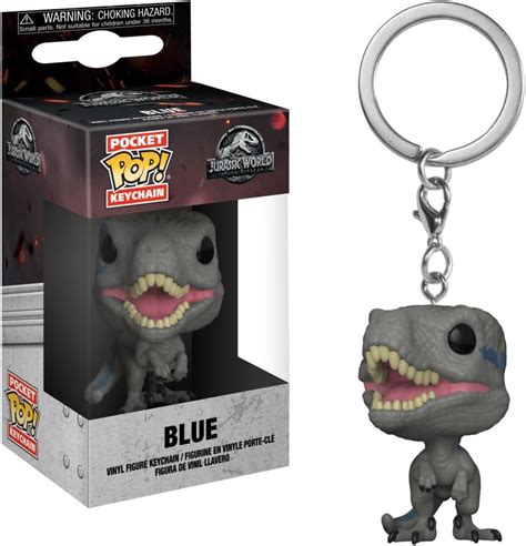 Funko Pop Figure Keychain Jurassic World Blue Velociraptor