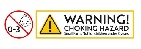 Choking hazard warning sign. 12998481 Vector Art at Vecteezy