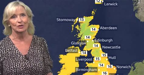 Bbc Breakfast Star Carol Kirkwood Gives Fans Heads Up As She Issues Weather Warning Daily Star