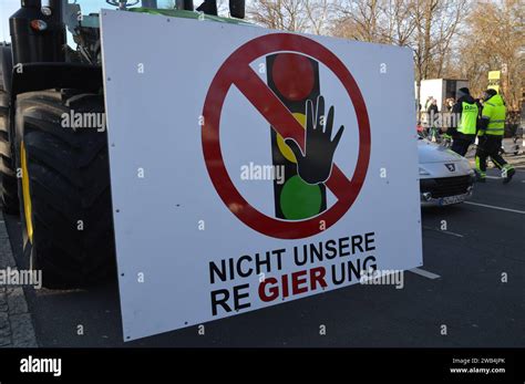 Berlin Germany January 8 2024 German Farmers Protest With