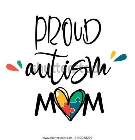 Proud Autism Mom Svg Vector Illustration Stock Vector Royalty Free