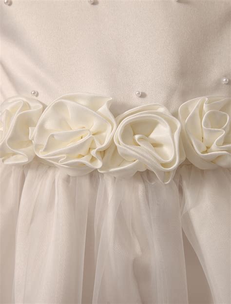 Blumenm Dchen Kleider Elfenbeinfarbe Abendkleider F R Hochzeit T Ll