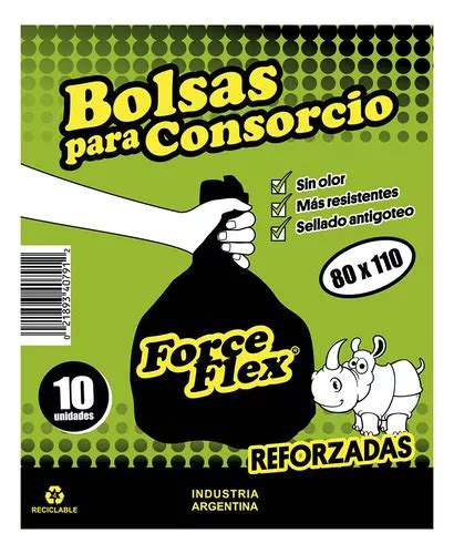 Bolsas Residuos Consorcio Reforzadas Negras Para Basura Mercadolibre