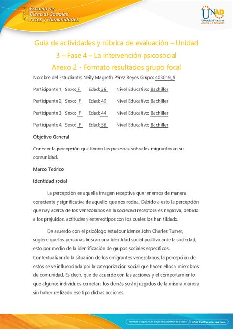 Anexo 2 Formato fase 4 La intervención psicosocial Guía de