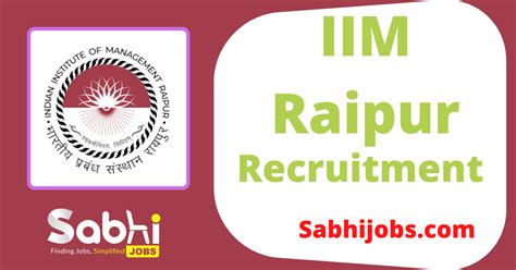 IIM Raipur Jobs Notification 2023 Apply Online For 1 Assistant