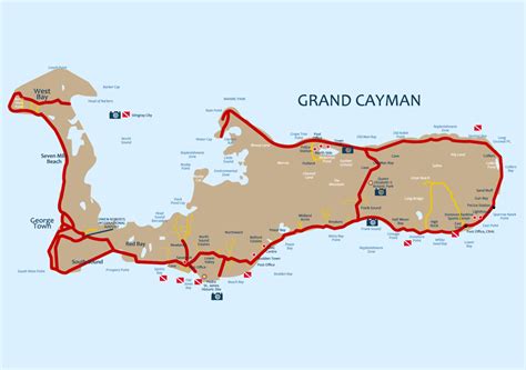 Grand Cayman Map | Tourist Maps | Destination Cayman Islands