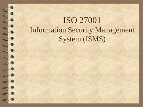 Pptx Iso Information Security Management System Isms