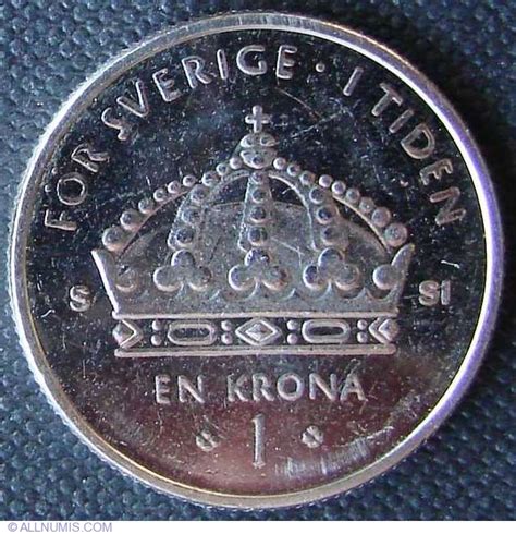 Krona Carl Xvi Gustaf Present Sweden Coin