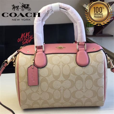 Jual Original Coach Mini Bennett Satchel Crossbody In Signature Pink