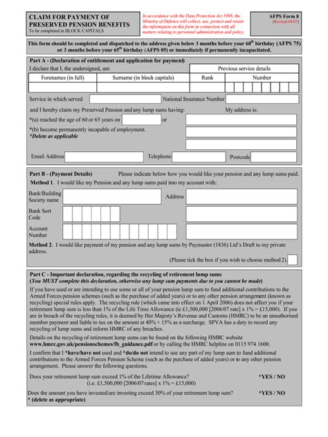 Defence Medical Claim Form