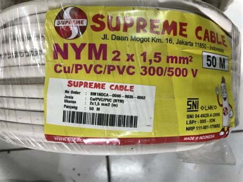 Promo Kabel Listrik Merk Supreme Nym X X Per Roll Roll