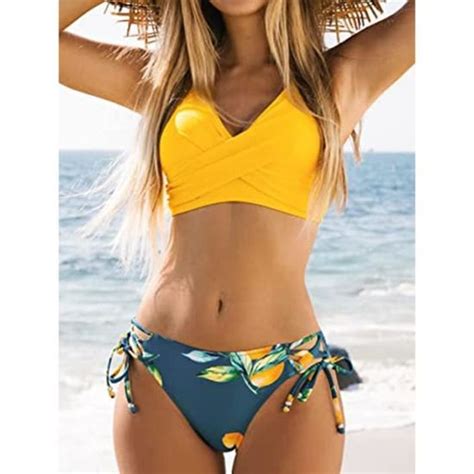 Oneyoo Femme Bikini Fronc Et Torsad Ensemble Bikini La Age Imprim