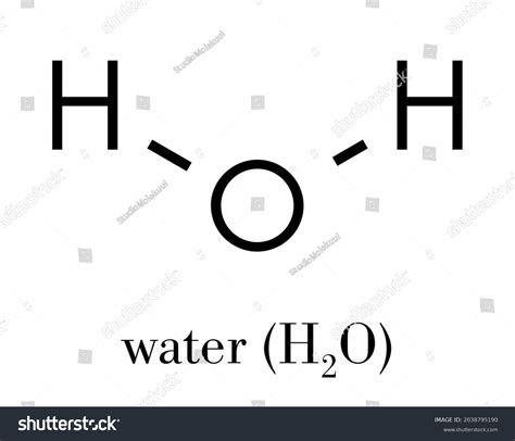 Water H O Molecule Skeletal Formula Stock Vector Royalty Free