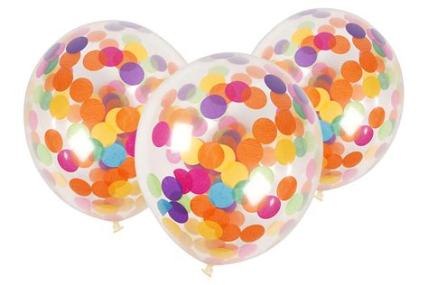 Ballons Confettis Set De 6 Ballons Guirlandes Serpentins 10 Doigts