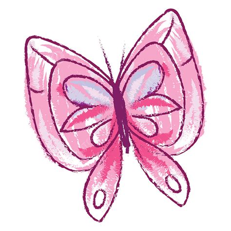 Clip Art De Mariposa Rosa Y Verde