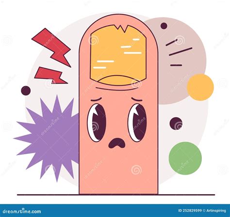 Nail Disease. Onychomycosis Concept. Fungal Nails Infection. Vector