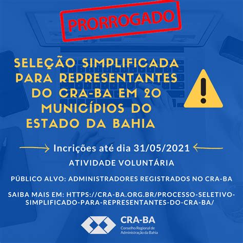 Prorrogado O Processo Seletivo Simplificado Para Representantes Do Cra