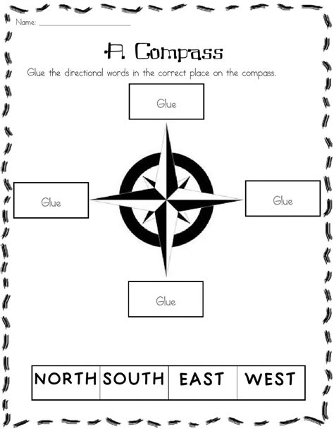 Cardinal Directions - Printable Worksheets