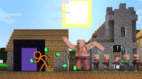 Animation Vs Minecraft Shorts VILLAGER BATTLE YouTube