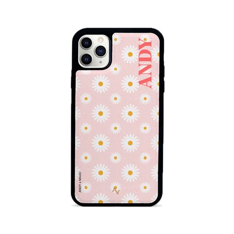 Andy X Maad Pink Daisies Iphone 11 Pro Max Leather Case