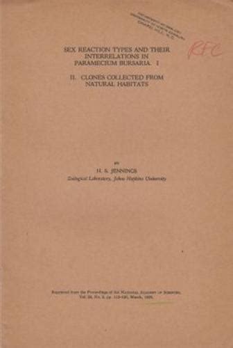 Sex Reaction Types And Their Interrelations In Paramecium Bursaria Ii Clones Collected From