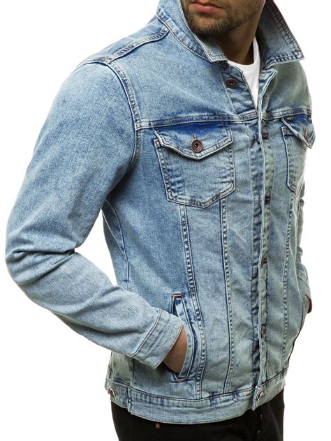 Veste En Jean Homme Bleu Clair Ozonee Bn 6075 Ozonee