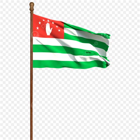 Republic Of Abkhazia Flag With Pole Republic Of Abkhazia Flag Waving