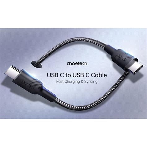 Choetech M Usb C Usb C Pd W Kabel Sort Powerbanken Dk