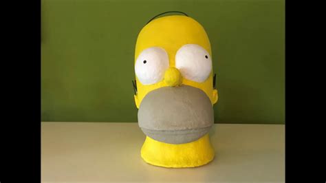 Paper Mache Homer Simpson Head Youtube