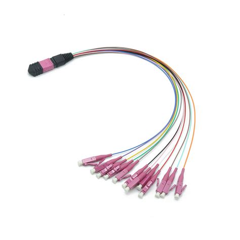 Multimode Senko Mpo Trunk Cable Om F Mpo Male To Lc Fanout Mm Cable