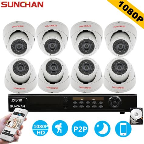 Sunchan Hd Ch Ahd Cctv System Home Surveillance Dvr Kit Video Recorder