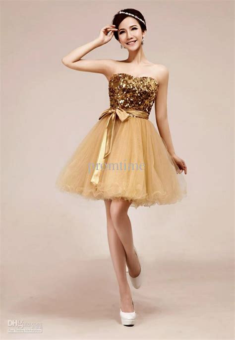 Short Gold Prom Dress Evening Dresses Uk Ceremony Dresses Dama Dresses