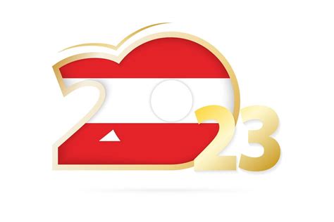 Year 2023 with Austria Flag pattern. 12802929 Vector Art at Vecteezy