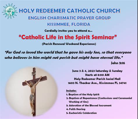 Catholic Life In The Spirit Seminar Orlandocharismatic